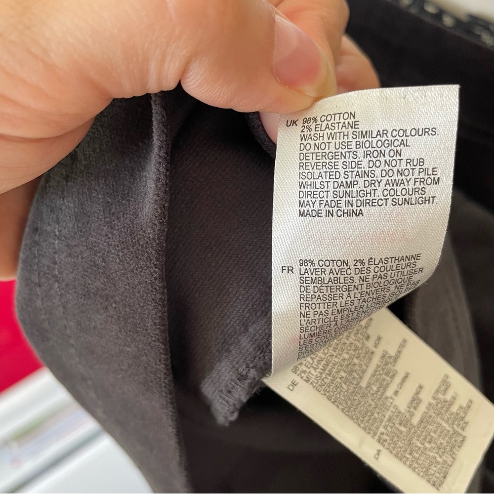 WHITE STUFF Moleskin Skirt Size 18 Dark Grey Mini Short - Picture 5 of 6
